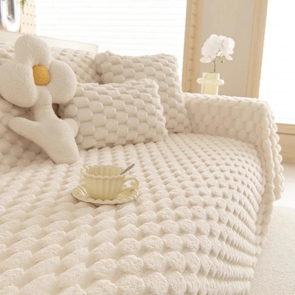 Tufted Rabbit Faux Sofa Cover by Casa & Beyond