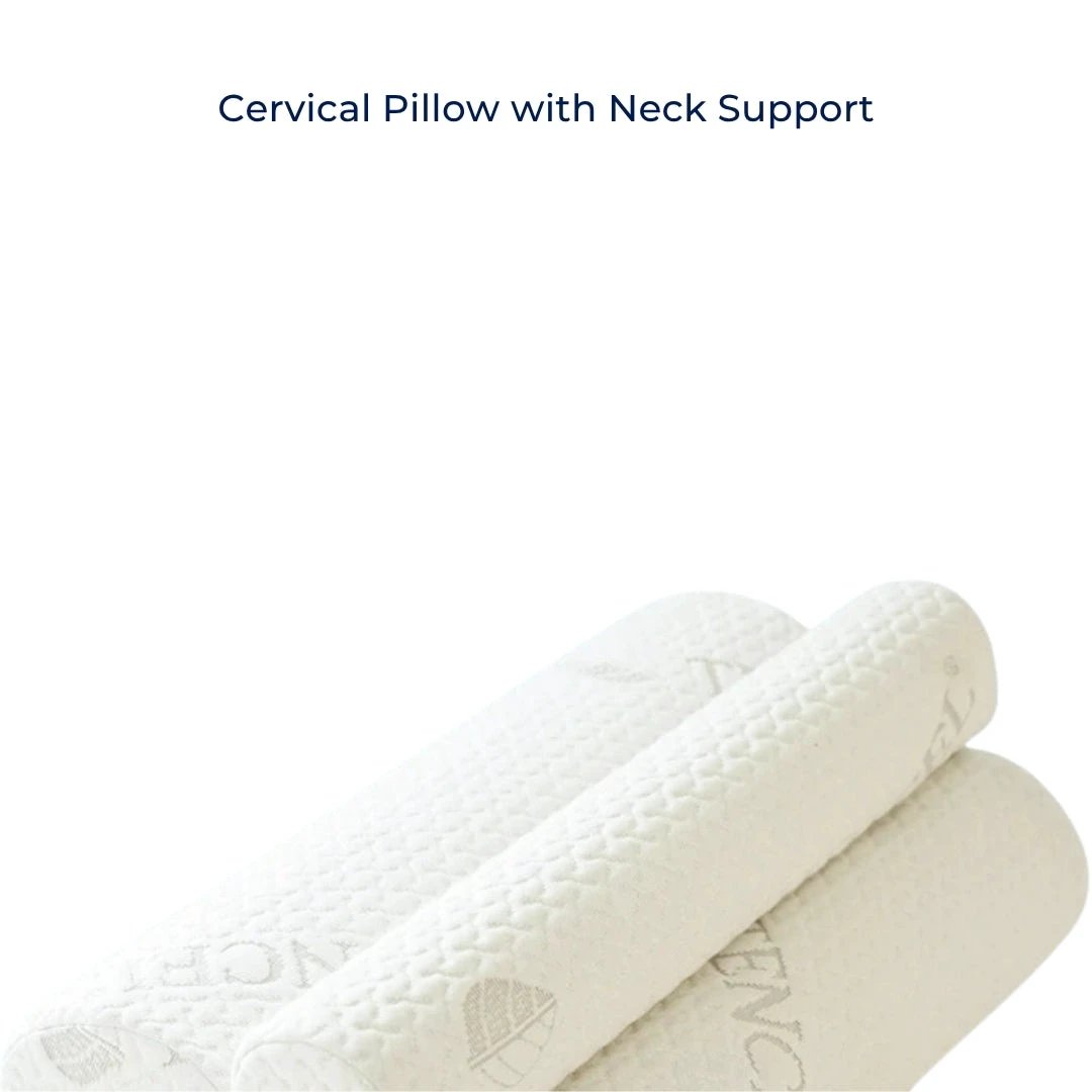 RelaxPosture Memory Foam Neck Roll Pillow – Perfect for Sleep, Travel, and Pain Relief with Ergonomic Support Bowlift by Bowlift