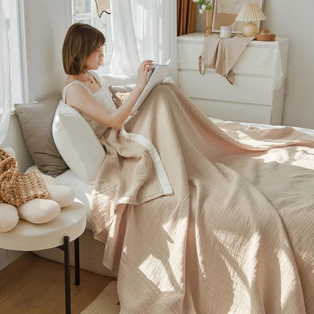 Deluxe Muslin Cotton Multi-Layer Blanket by Casa & Beyond