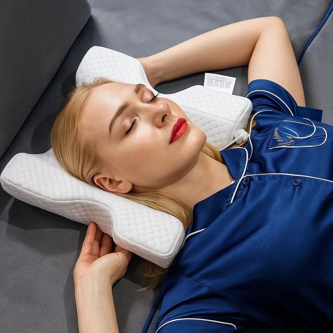 Spine Relief & Posture Alignment – Contour Memory Foam – Pain-Free Deep Sleep Support Bowlift by Bowlift