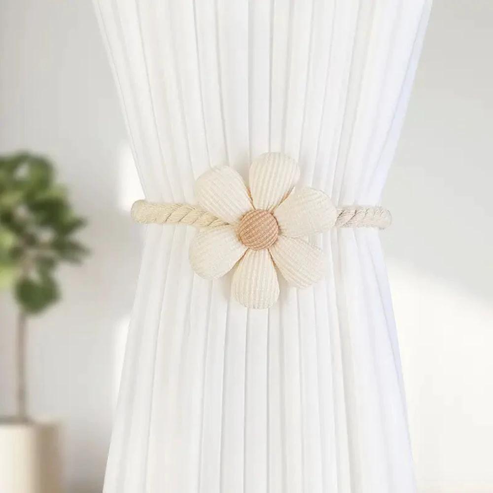 Delicate Flower Magnetic Curtain Tie Back | 2Pcs Set by Casa & Beyond