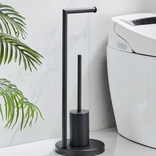 CleanStand Freestanding Toilet Paper Holder with Brush Bowlift by Bowlift