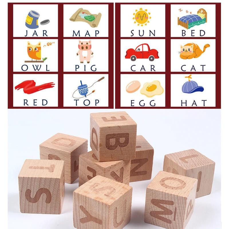Alphabet Building Block Toy for Kids by Bowlift