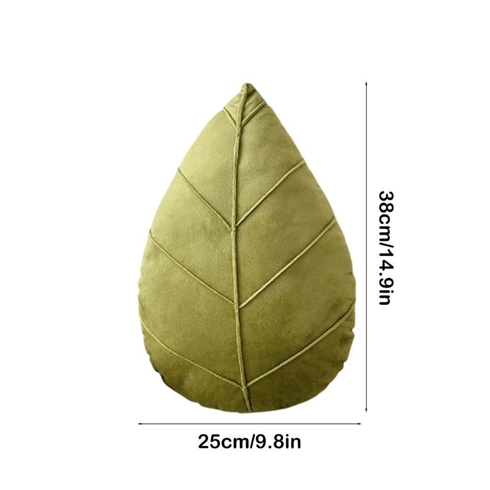 Verdant Flourish Leaf Shaped Cushion by Casa & Beyond