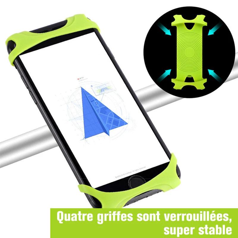 Universal silicone phone holder for the bicycle, non-slip, adjustable by Bowlift