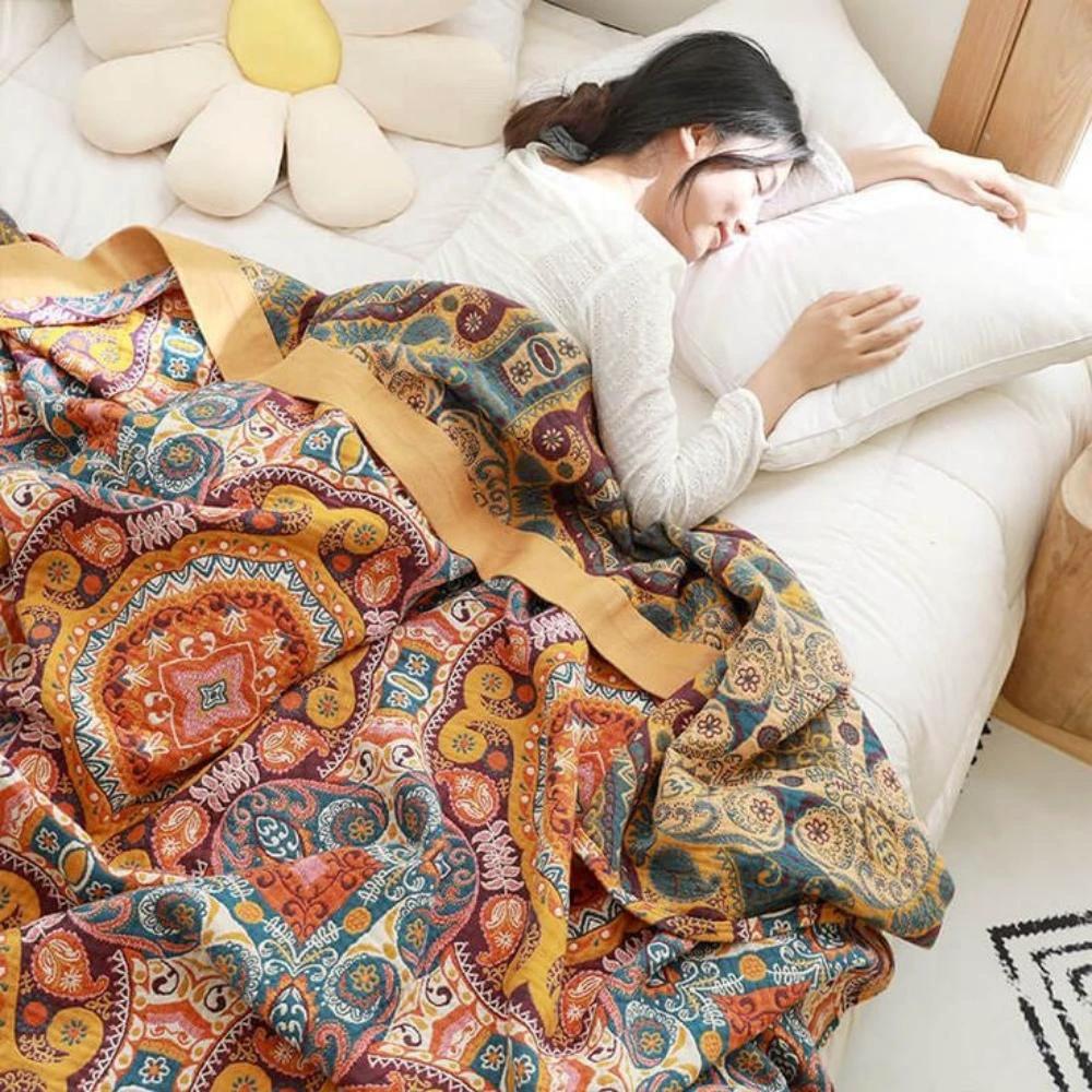 Sunrise Boho Reversible Blanket by Casa & Beyond