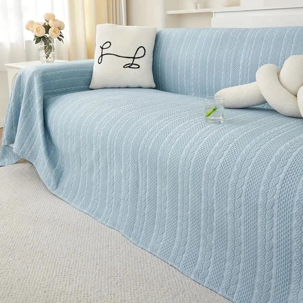 Tranquil Plush Leaf Sofa Cover by Casa & Beyond