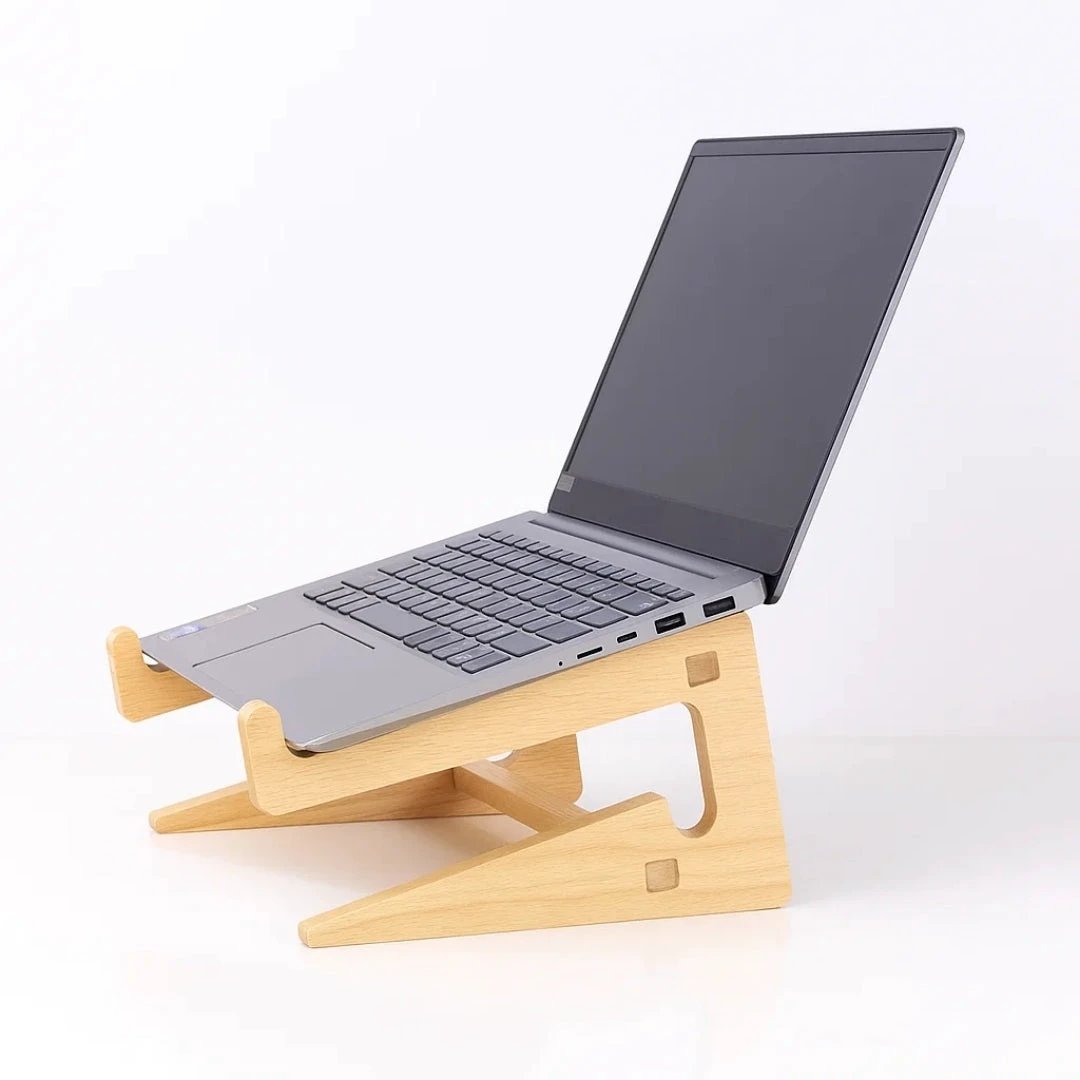 Ergonomic Neck Support – Ventilated Natural Wood – Prevents Overheating – Ideal for Home & Office Use Bowlift by Bowlift