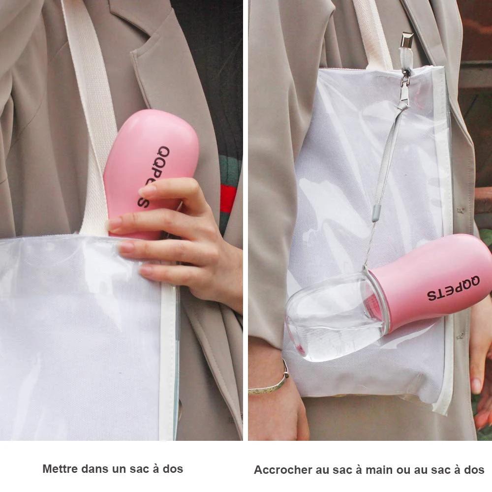 Portable water bottle for pets outdoors by Bowlift