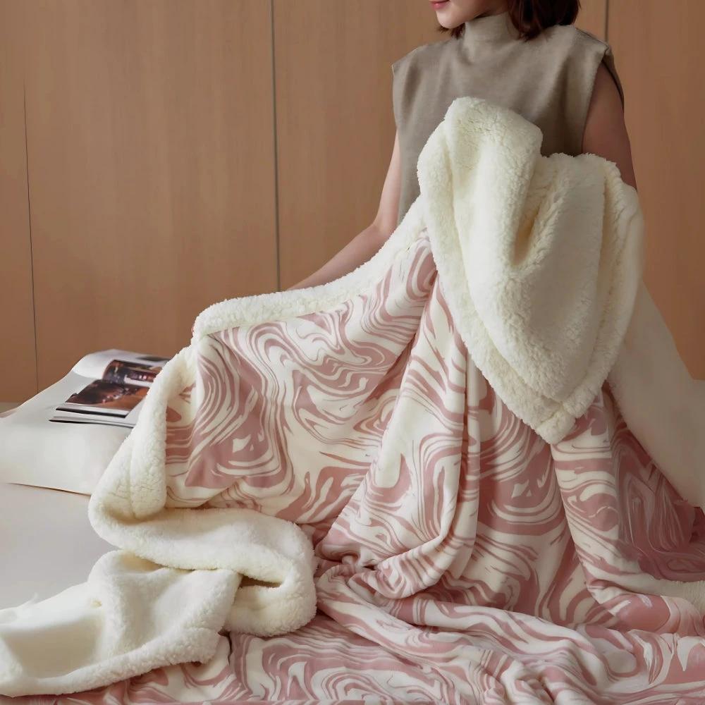 Marble Swirl Snuggle Blanket by Casa & Beyond