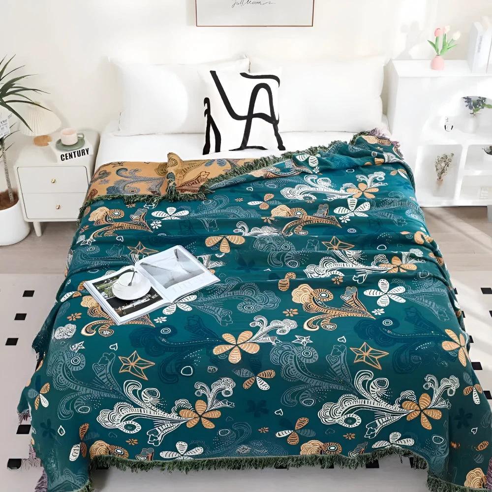 Exotic Floral Throw Blanket by Casa & Beyond