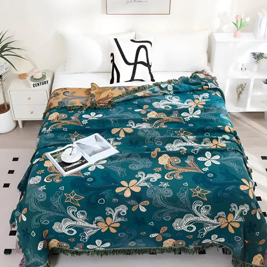 Exotic Floral Throw Blanket by Casa & Beyond