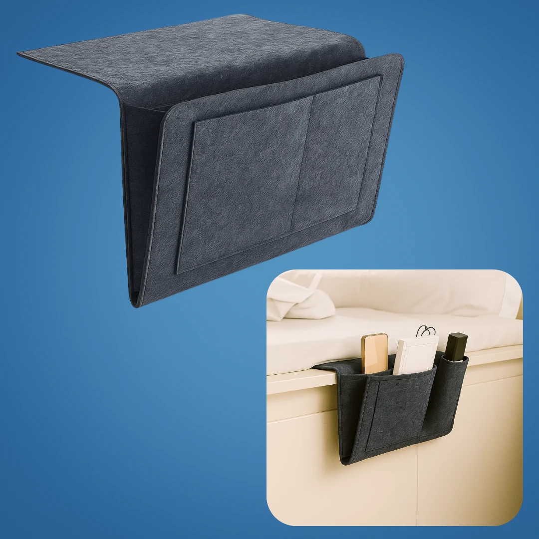 Essentials Within Reach – Thick Felt Durable Material – Save Space Stay Organised & Enjoy Nighttime Comfort Bowlift by Bowlift