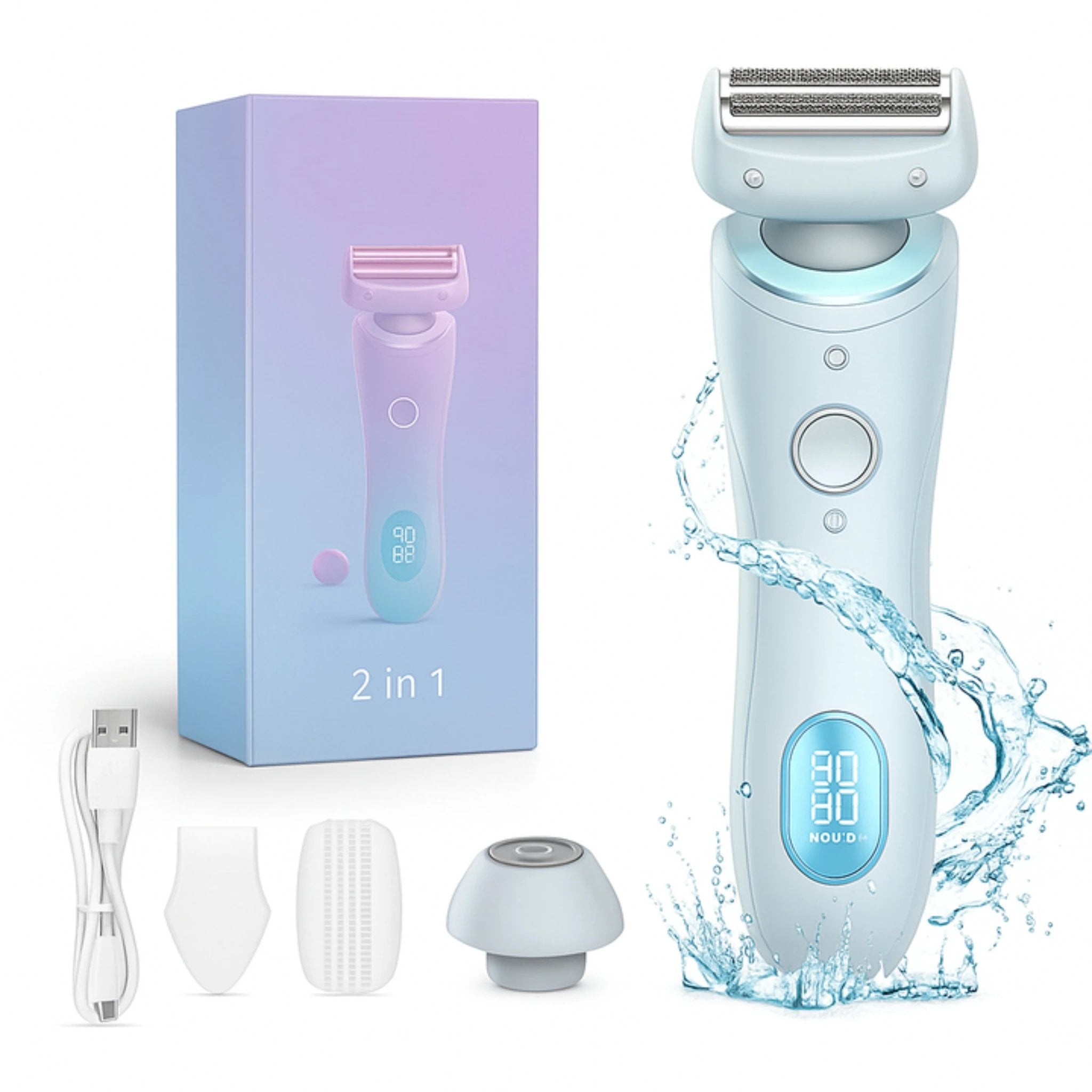Irritation-free Gentle Shave – Waterproof Wet & Dry – Precision Head – Women with Sensitive Skin Bowlift by Bowlift