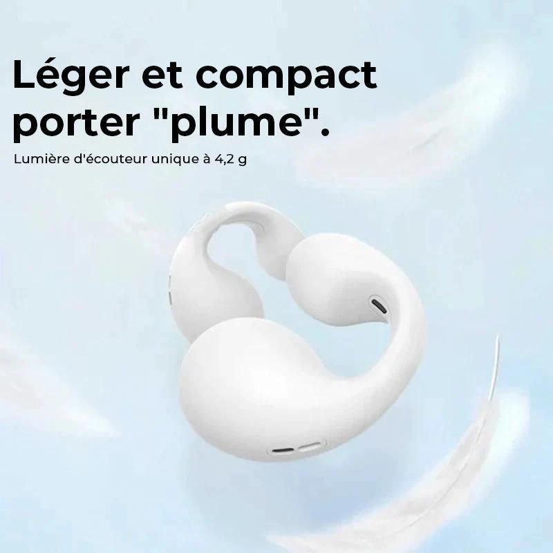 Bone conduction headphones with clip for the ear, wireless by Bowlift