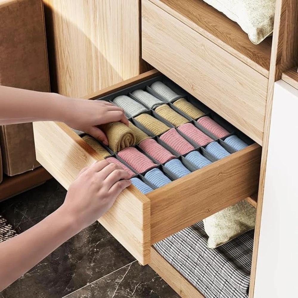 Foldable Sock and Underwear Organizer by Casa & Beyond