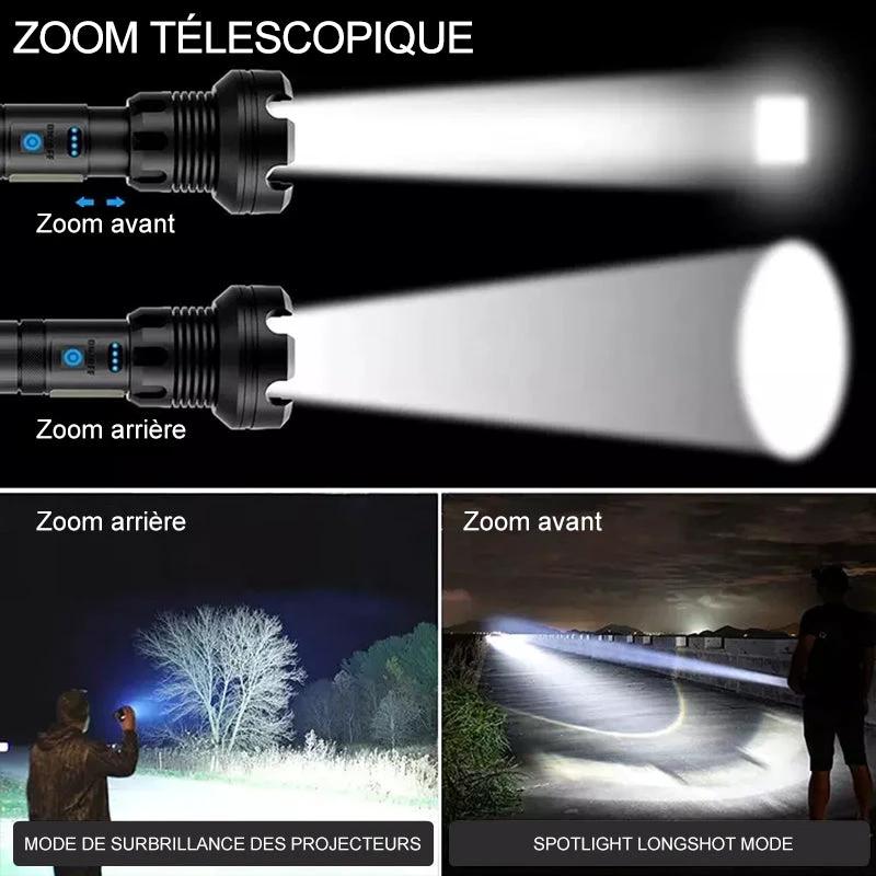 Tactical rechargeable laser LED flashlight by Bowlift