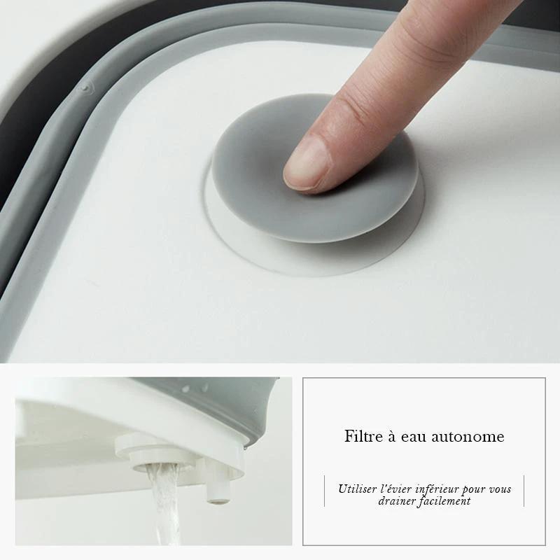Ciaovie collapsible cutting board with dish container by Bowlift