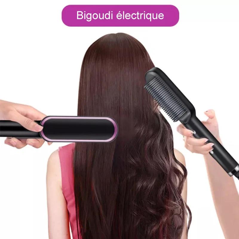 Straightening brush for hair by Bowlift