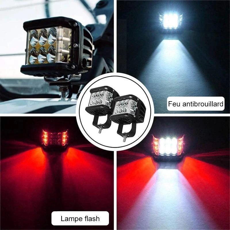 LED strobe spotlight with three sides for car by Bowlift