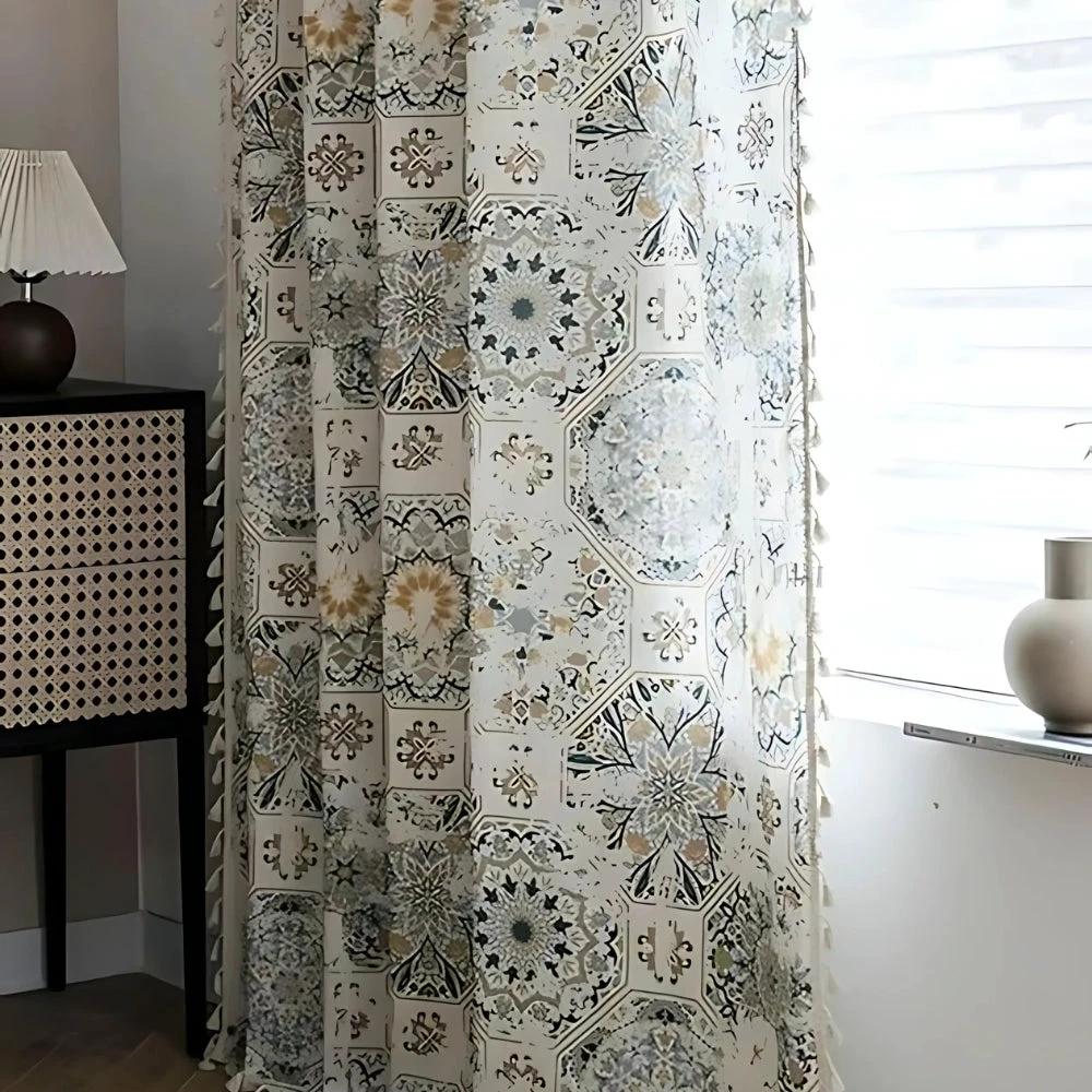 Botanical Bliss Tassel Curtain by Casa & Beyond