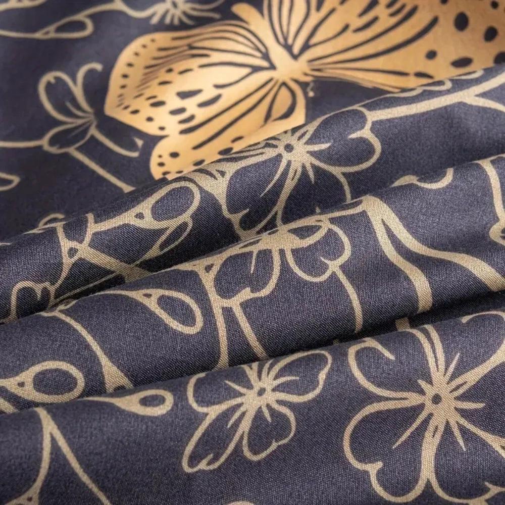 Valora Midnight Butterfly Duvet Cover | 3pcs Set by Casa & Beyond