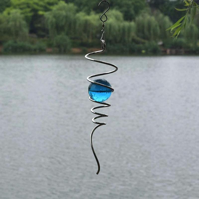 Spiral Crystal Ball Pendant by Bowlift
