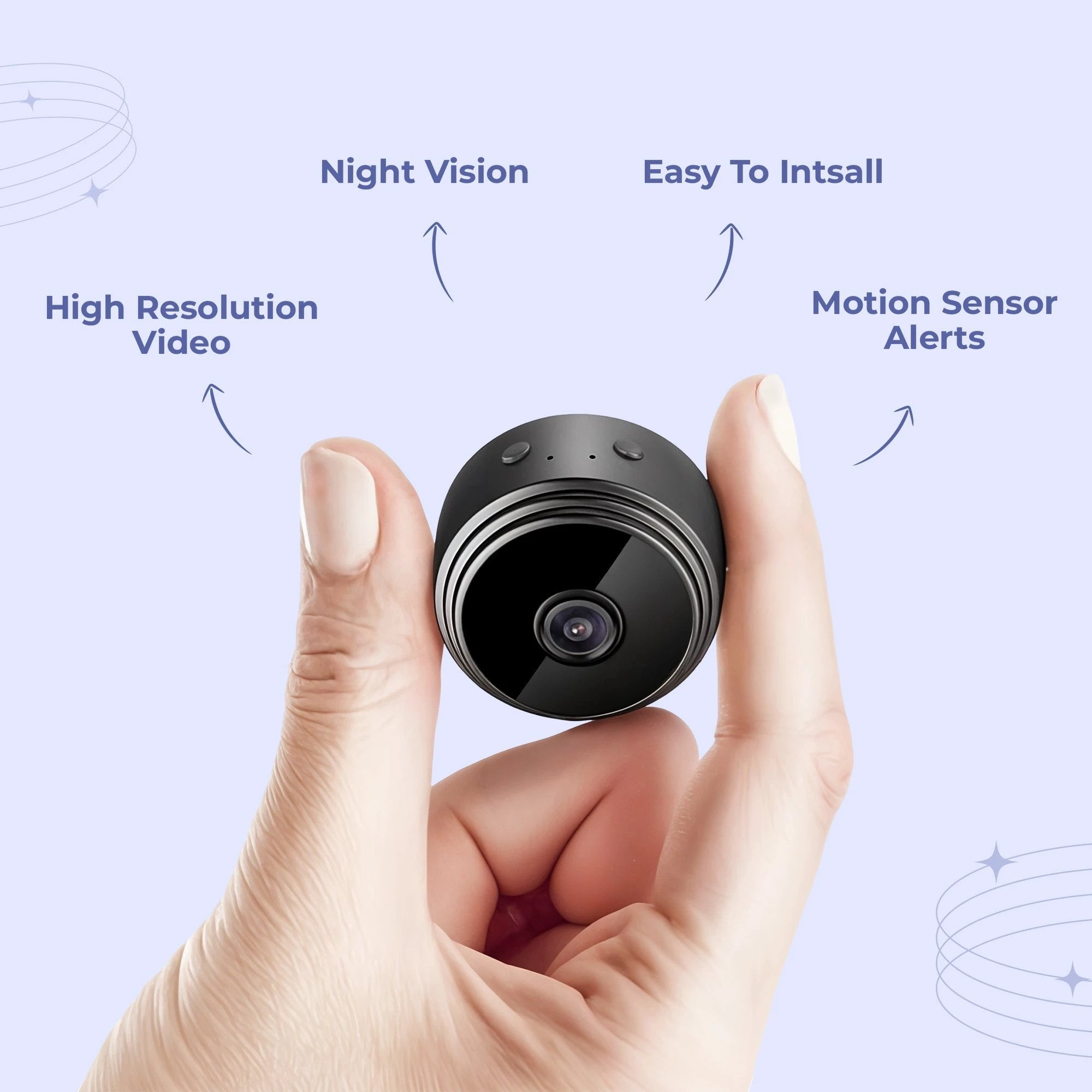 Wireless Indoor Security Camera Pro - Protect Your Family from Robberies and Burglaries Bowlift by Bowlift