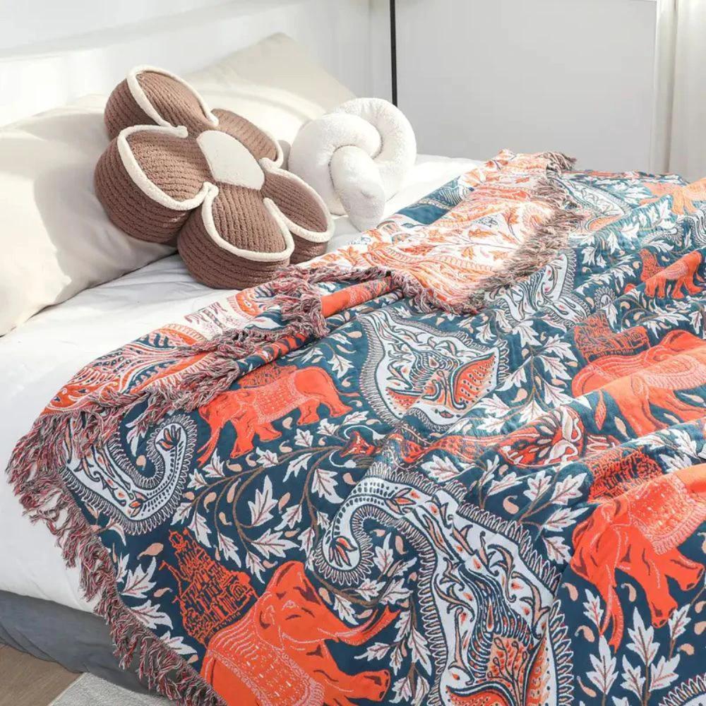 Soft Wander Tusk Cotton Blanket by Casa & Beyond
