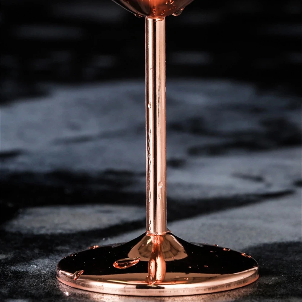 Lustrous Stainless Steel Wine Glass by Casa & Beyond
