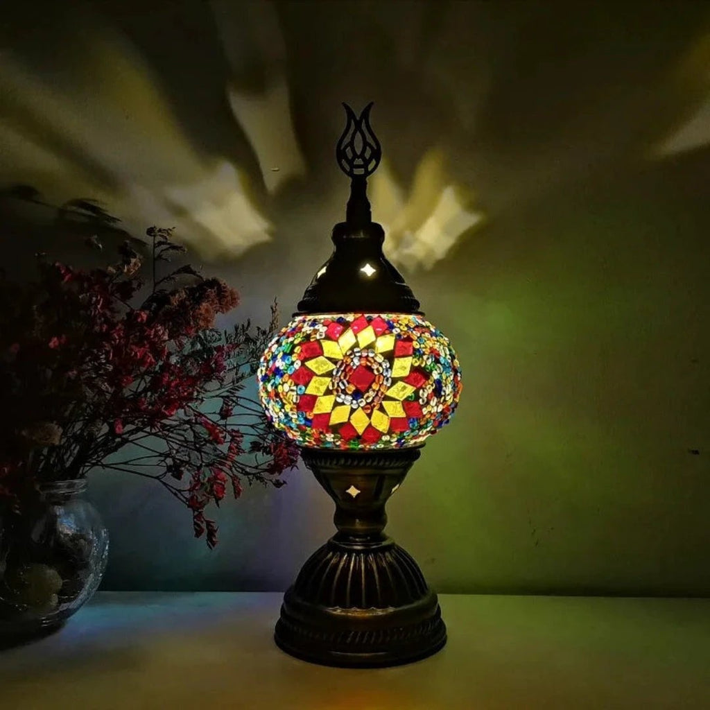 Mosaic Colorful Pattern Table Lamp Bowlift by Bowlift