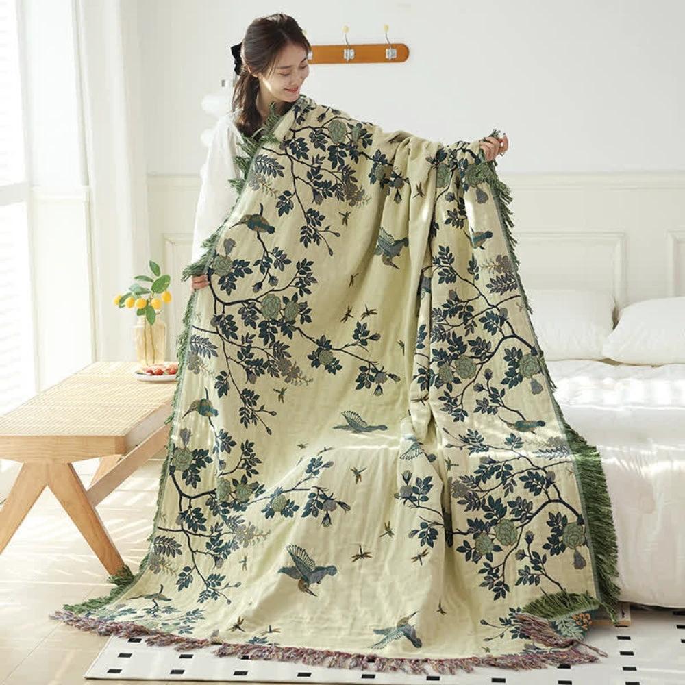 Ornate Multi-Layer Cotton Blanket by Casa & Beyond