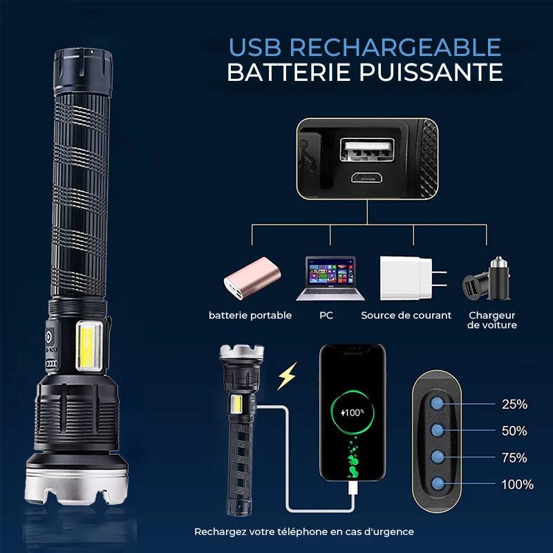 Zoom flashlight with LED by Bowlift