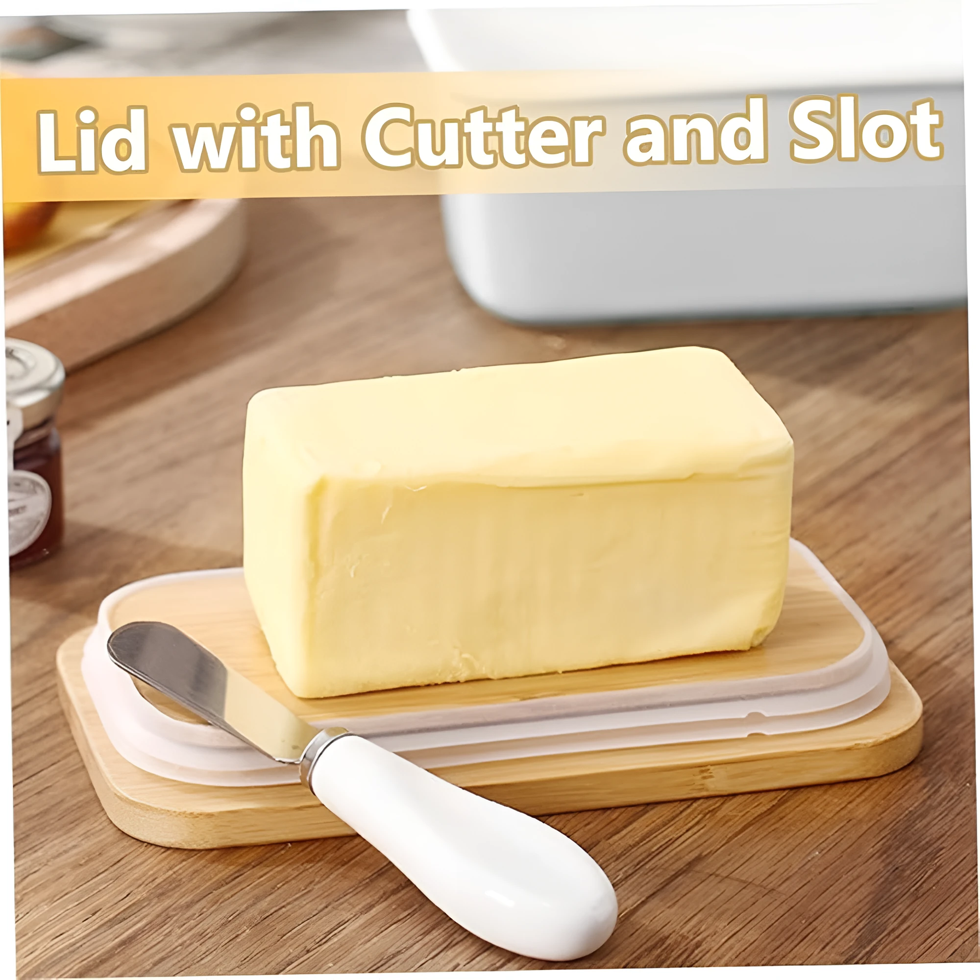 Sleek Butter Cutter Container by Casa & Beyond
