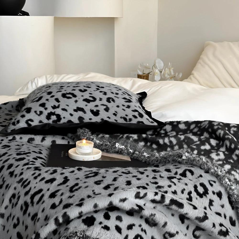 Lush Leopard Mink Fleece Blanket by Casa & Beyond