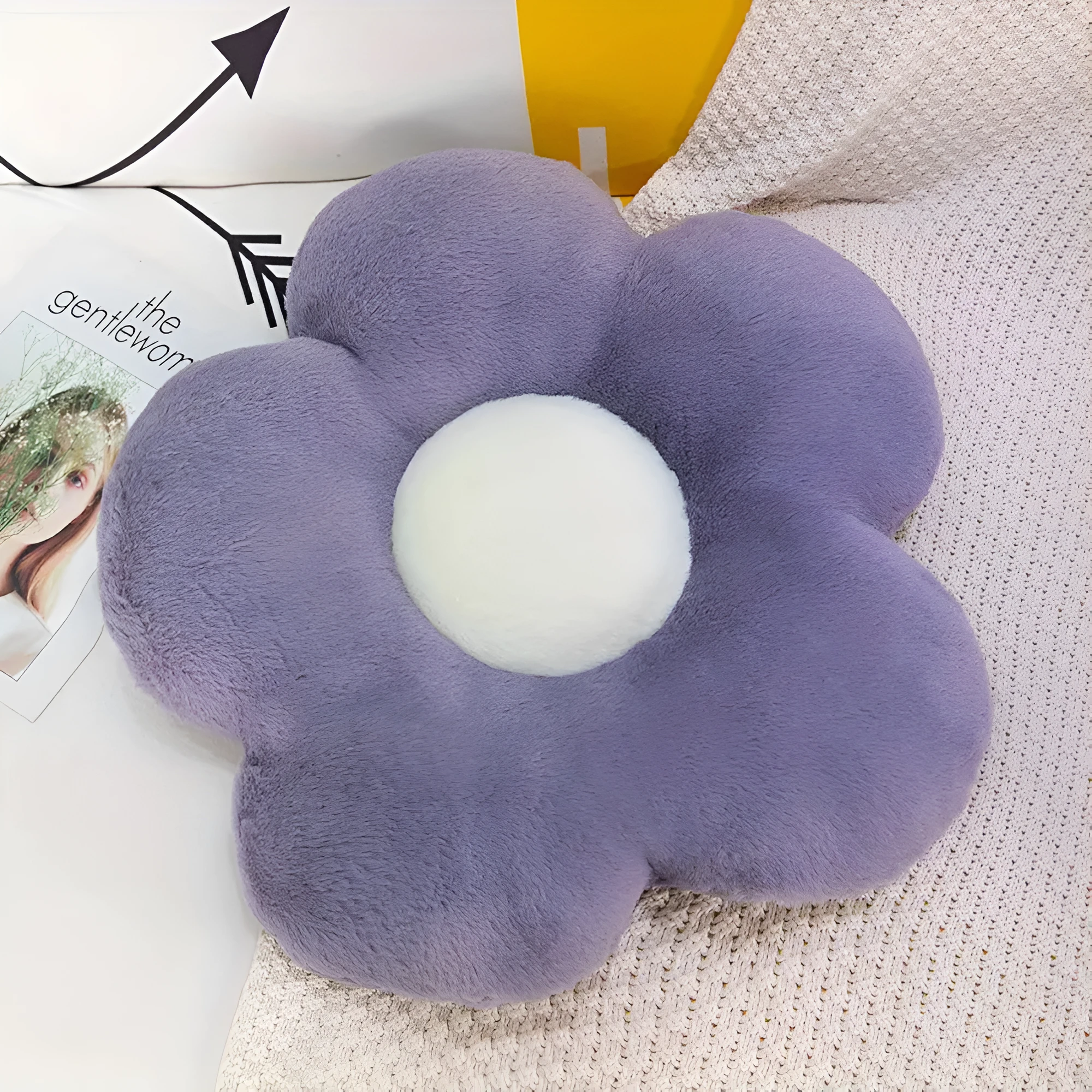 Plush Flower Seating Cushion by Casa & Beyond