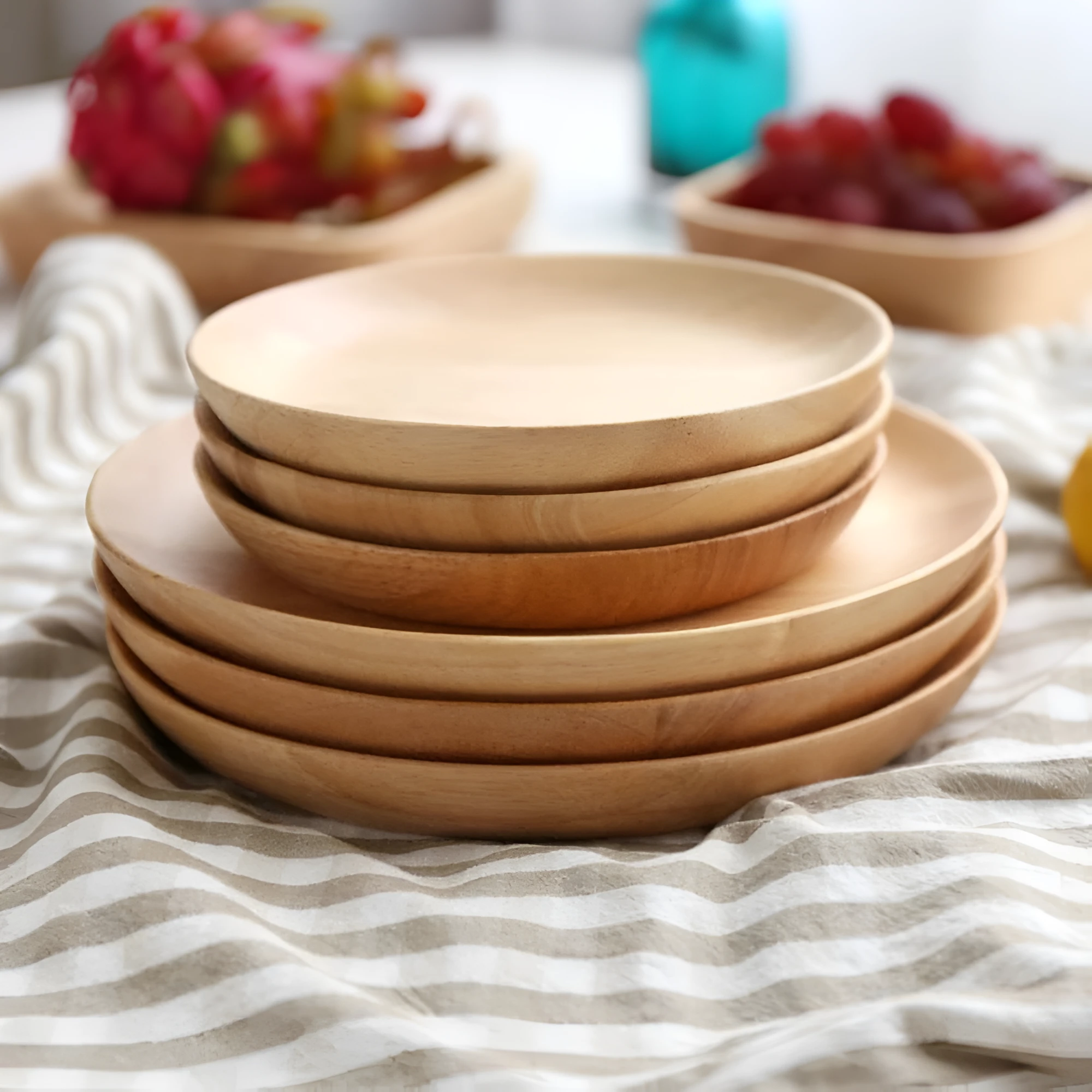Handcrafted Walnut Wood Plate by Casa & Beyond