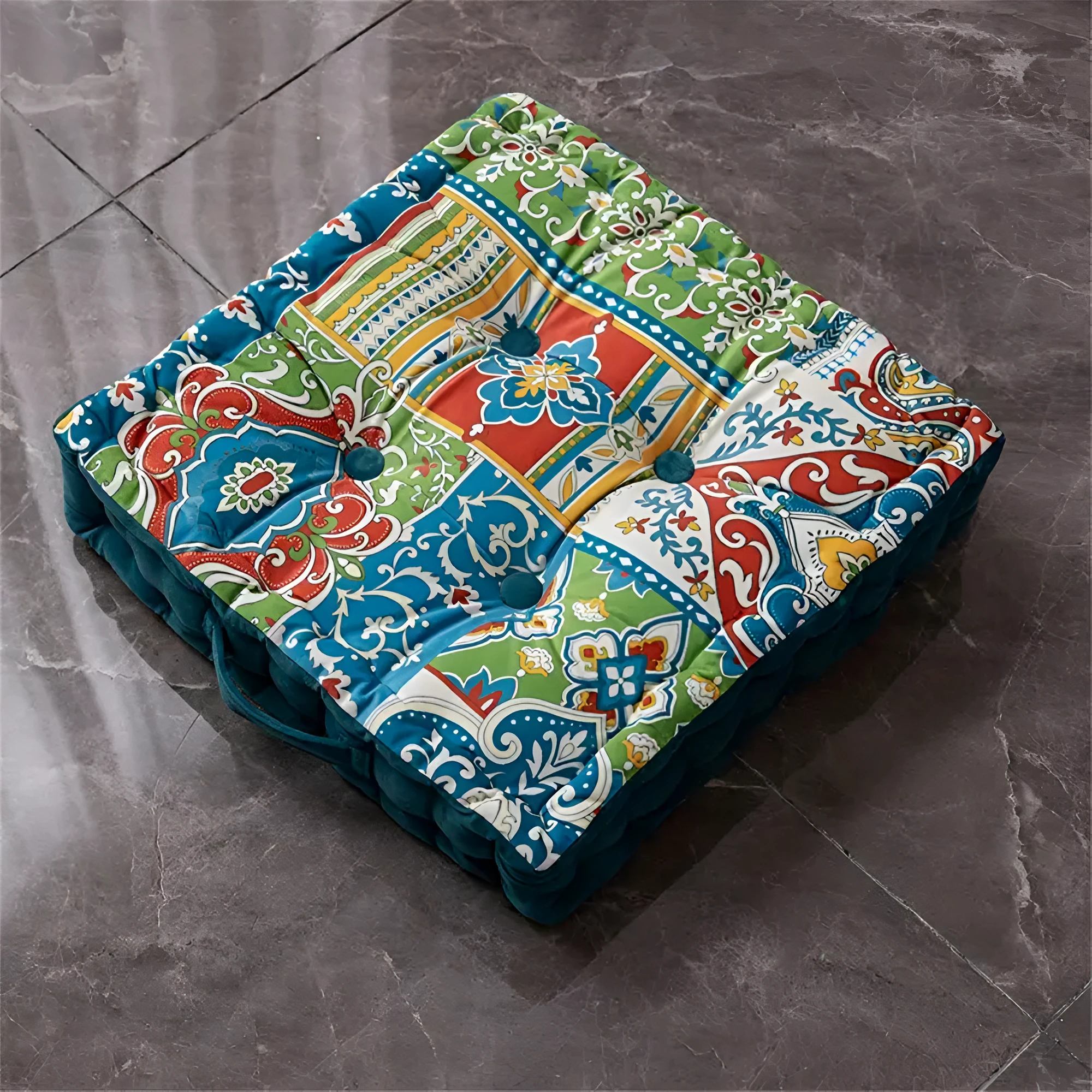 Vintage-Inspired Tufted Floor Cushion by Casa & Beyond
