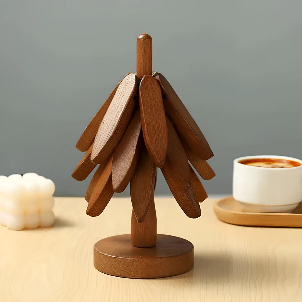 Foldable Wooden Trivets | 3 Pcs Set by Casa & Beyond