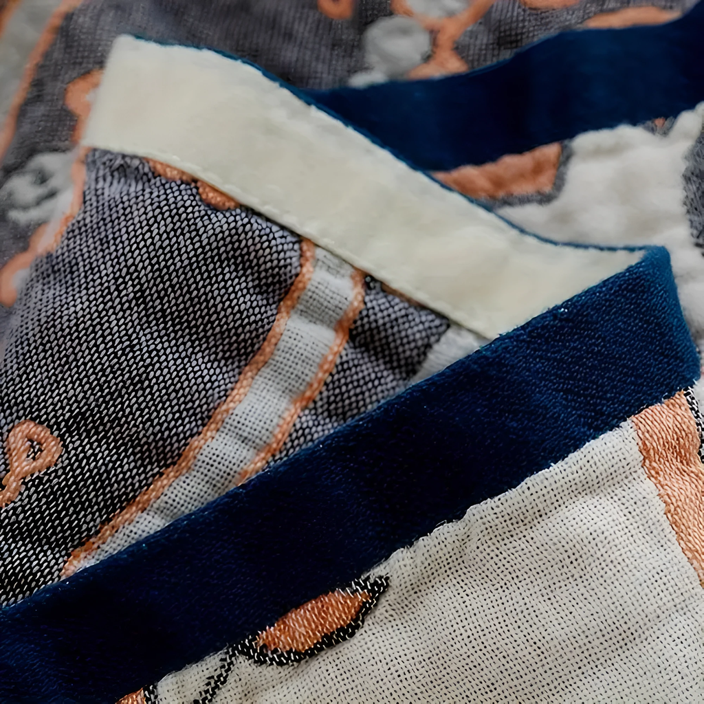 Floral Pattern Cotton Blanket by Casa & Beyond