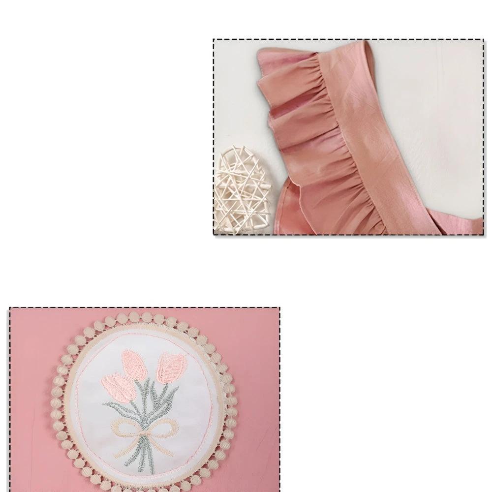Lily Lace Pink Floral Apron by Casa & Beyond