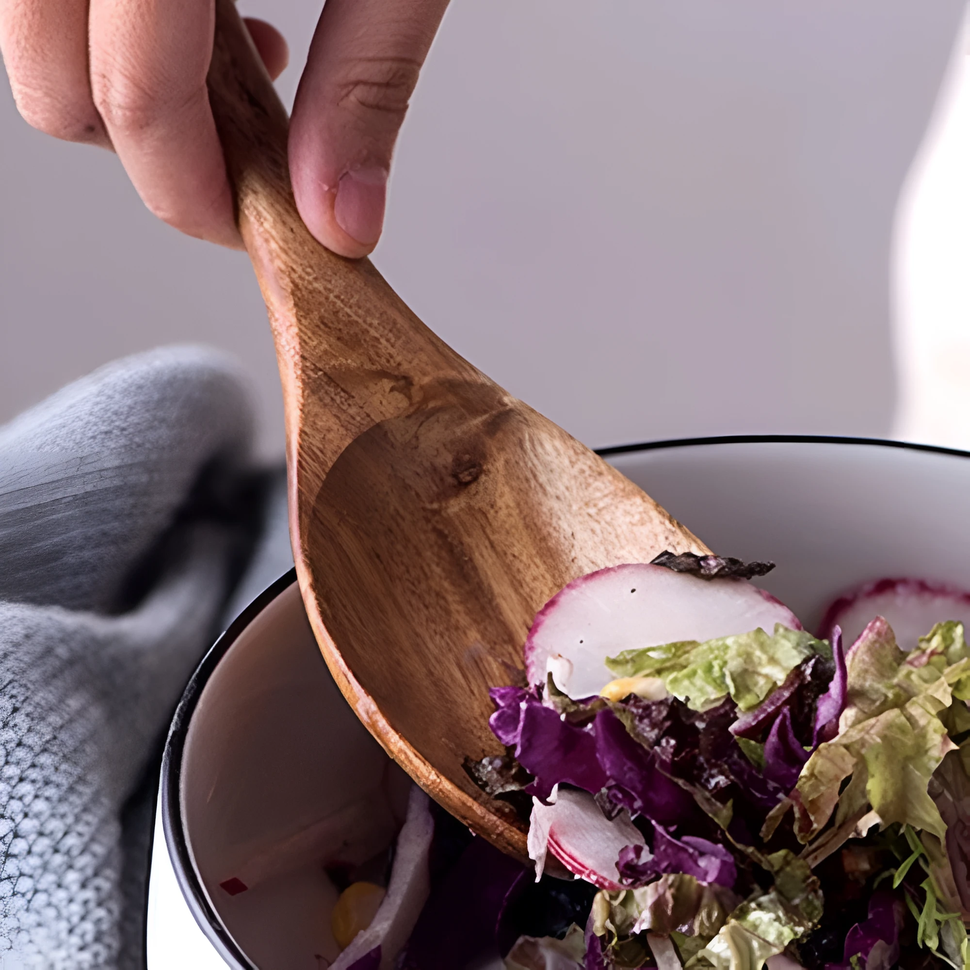 Rustic Teak Salad Serving Set | 2 Pcs by Casa & Beyond