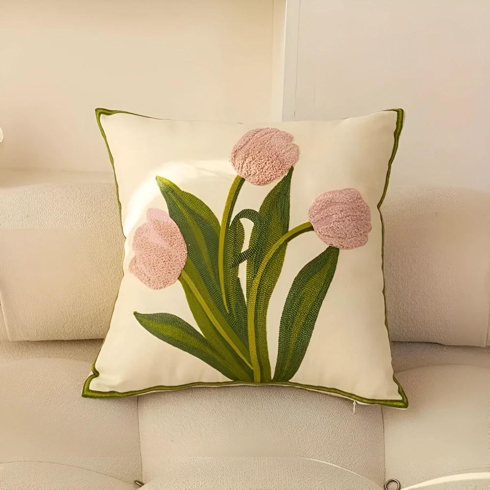 Blooming Tulip Cushion Cover by Casa & Beyond