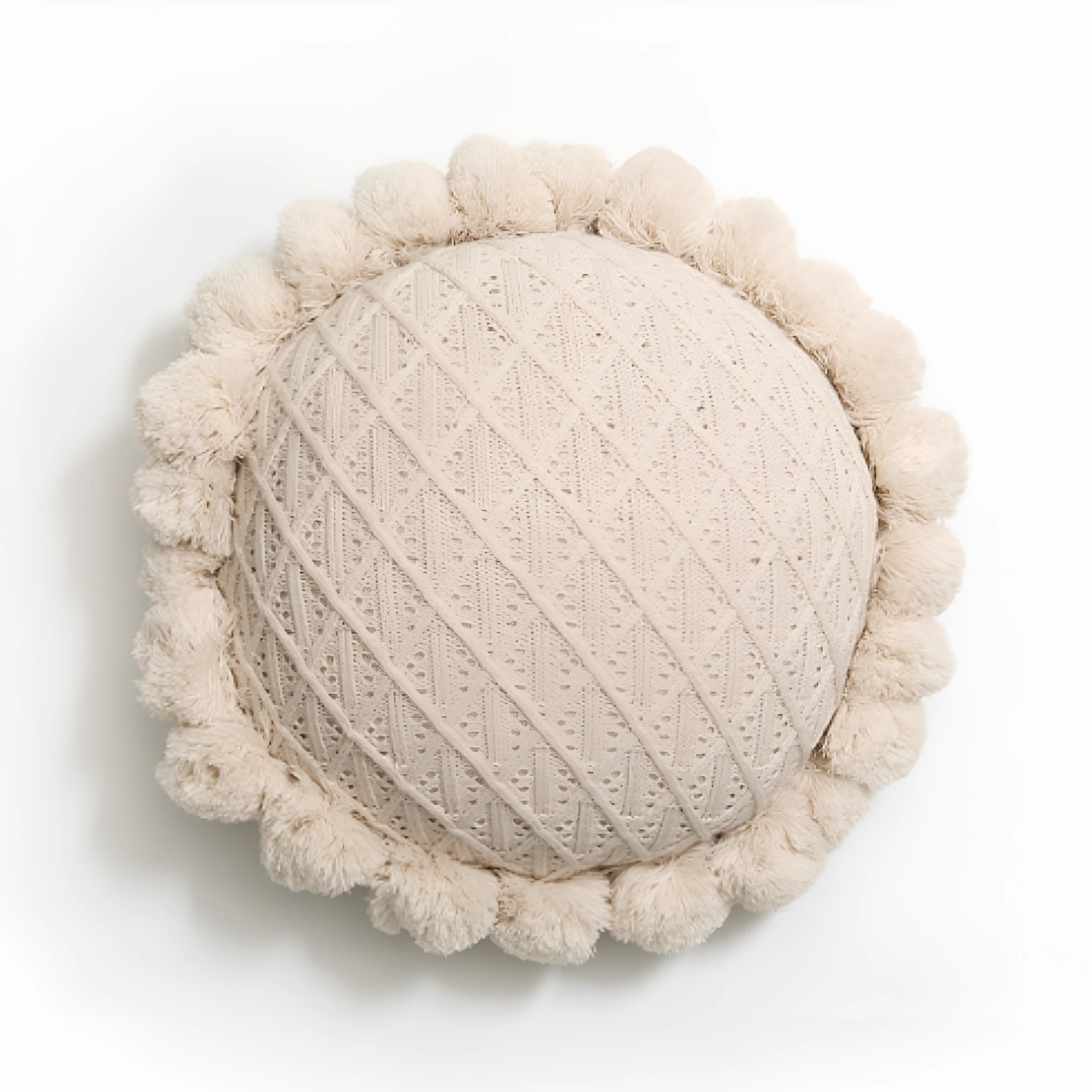 Chic Sunflower Pom-Pom Cushion by Casa & Beyond