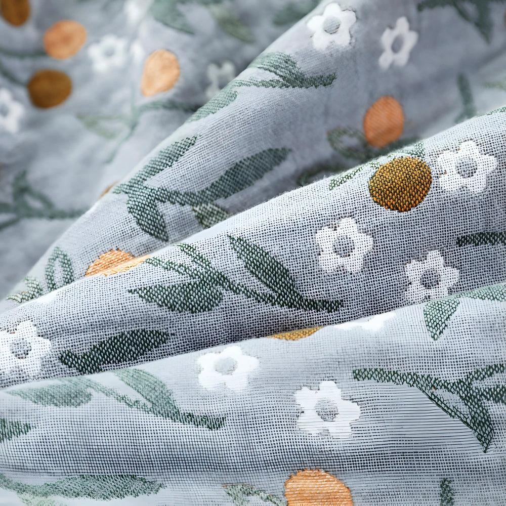 Leafy Floral Cotton Gauze Blanket by Casa & Beyond