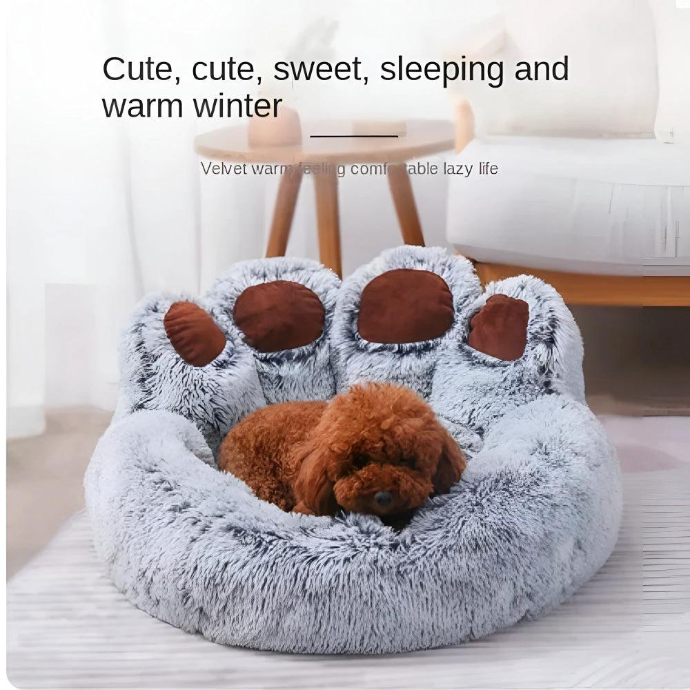 Furry Paw-Shaped Pet Bed by Casa & Beyond