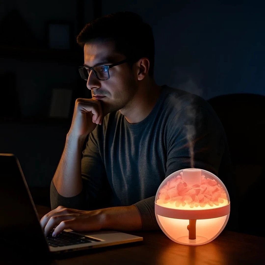 SereniGlow | Essential Oil Diffuser Humidifier – Ultrasonic Cool Mist – USB‑Rechargeable – LED Night Light for Bedroom & Nursery Bowlift by Bowlift