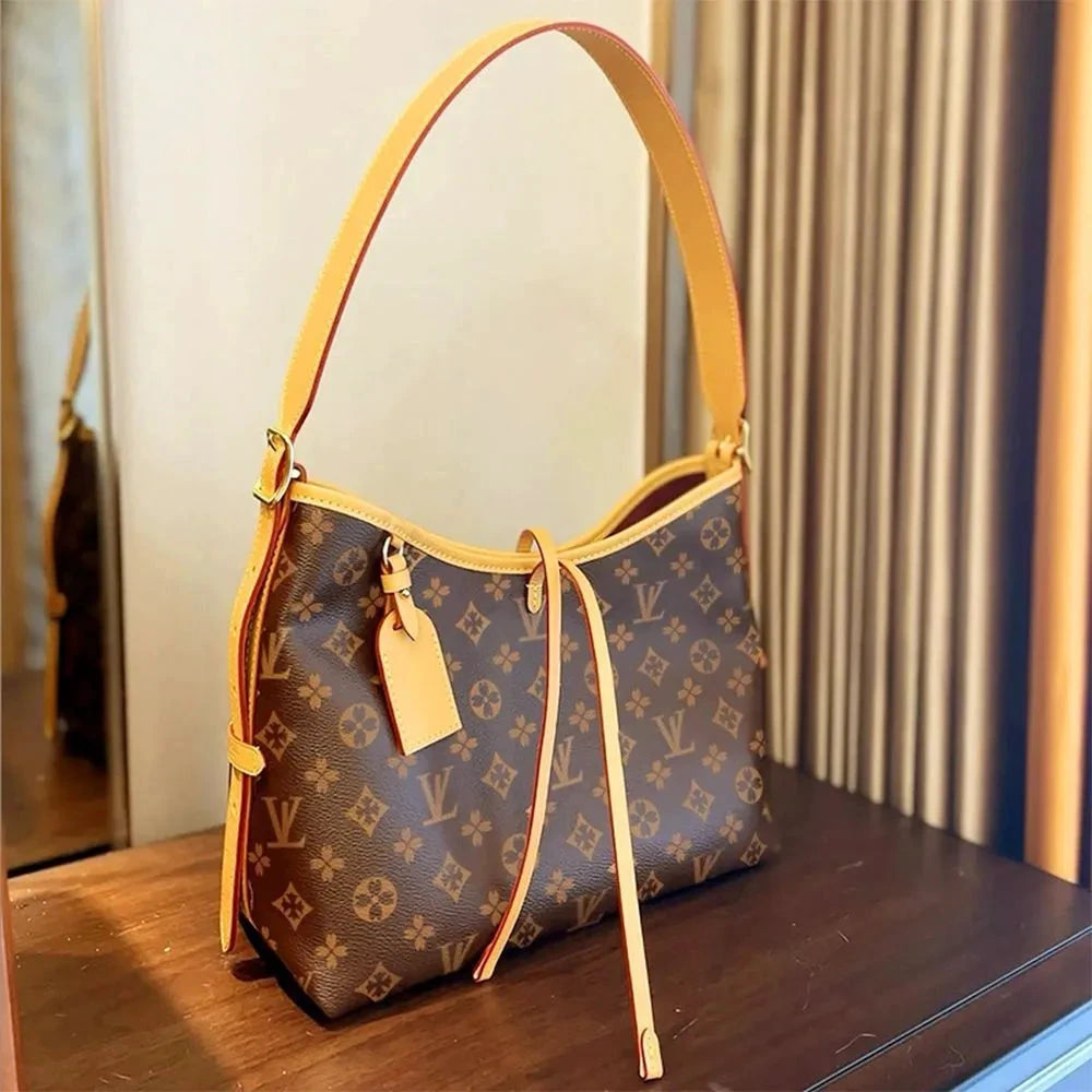 Fashion Brown Flower Leather Shoulder Bag Multi Handbag for Women by jimmy_luxuries