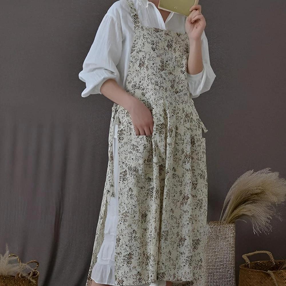 Classic Cotton Floral Apron by Casa & Beyond