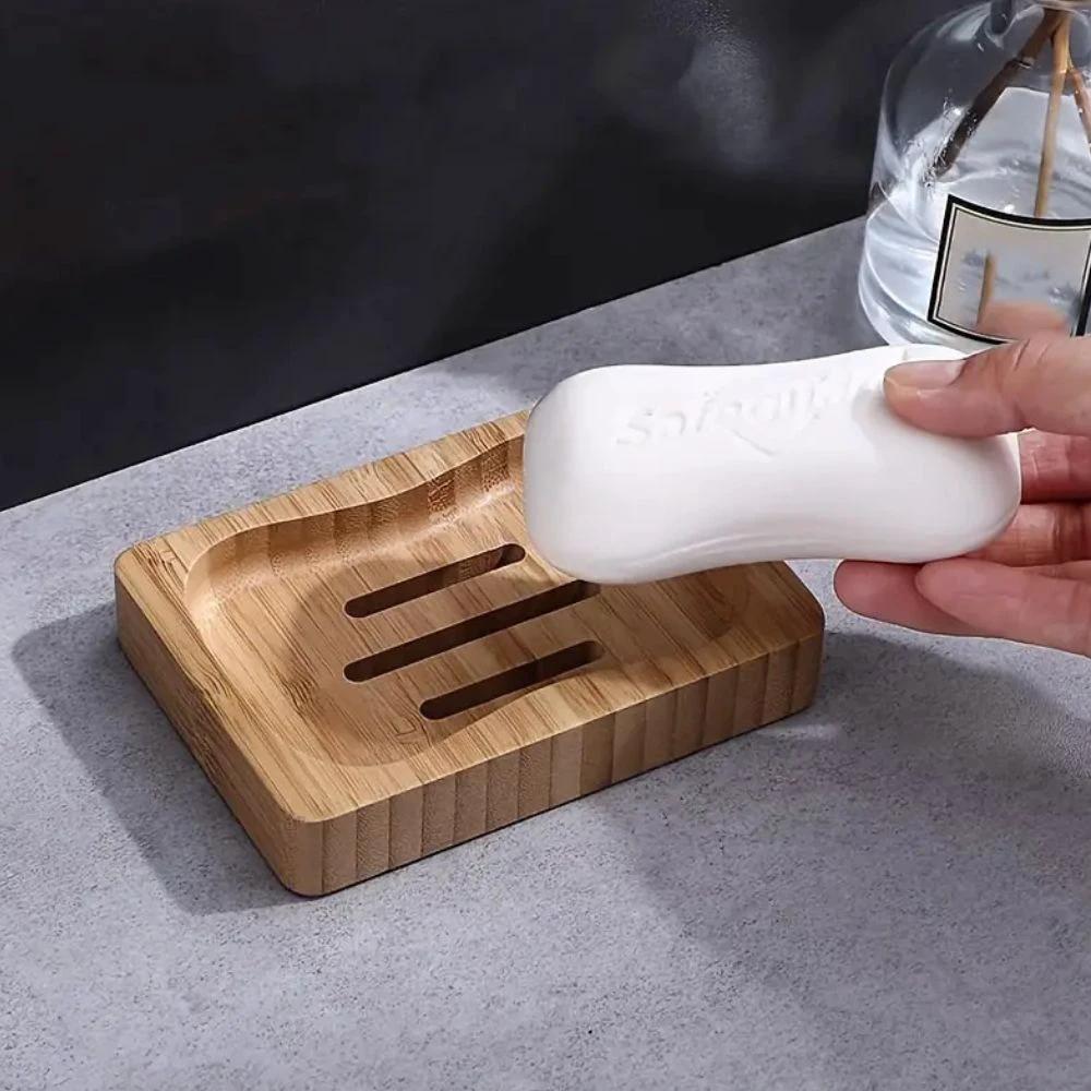 Natural Wooden Soap Dish by Casa & Beyond